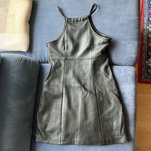 Real leather dress